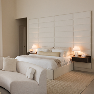 Panels in Boucle Ivory 